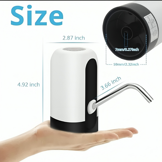 Automatic Electric Water Bottle Pump Dispenser – USB Rechargeable One-Touch Water Pump for Home, Office, Outdoor Use & Universal Gallon Bottles