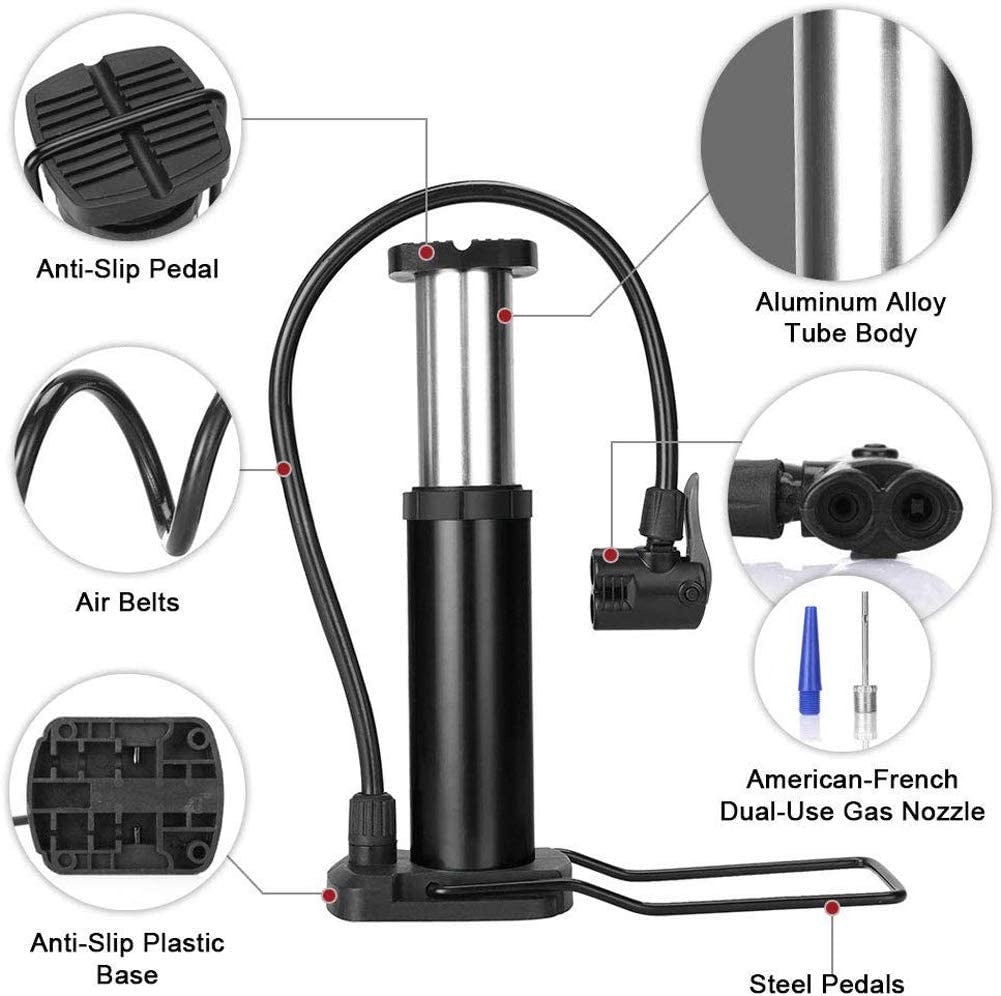 Black hand pump with labeled parts on a white background