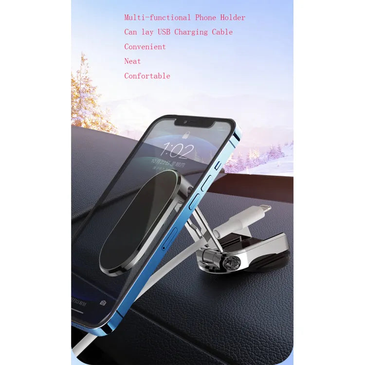 Folding Car Mobile Phone Bracket Base Strong Magnetic Suction 360 Degree Rotating Adjustable Height Air Outlet Navigation Holder - Mobile Stand - Phone Stand - Stand For Mobile Phone